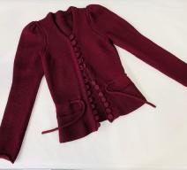 GUCCI CARDIGAN WOLLE BORDEAUX