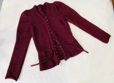 GUCCI CARDIGAN WOLLE BORDEAUX